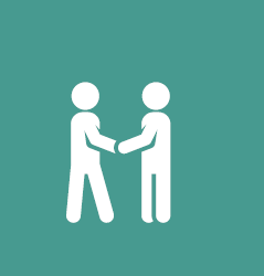 People shaking hands icon