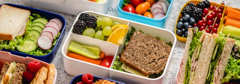 boxes with healthy snacks