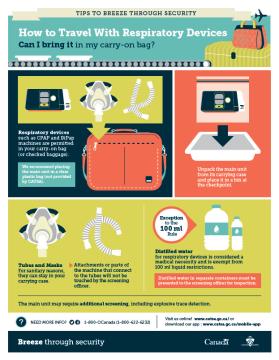 infographic with tips for packing medical items