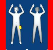 Generic "stick" figure image from full body scanner